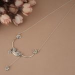 Bird 92.5 sterling silver necklace with oxidized finish