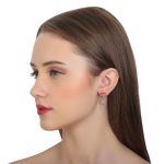 925 Silver Rectangular Floral Earrings - Image 7