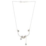 Bird 92.5 sterling silver necklace with oxidized finish