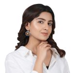 92.5 sterling silver flower earrings inspired by rangoli designs