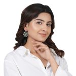 92.5 sterling silver flower earrings inspired by rangoli designs