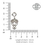92.5 sterling silver laxmi feet charm