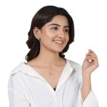 Chirp Charm 925 silver necklace earrings set with red yellow enamel