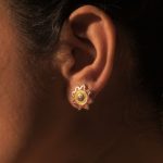 92.5 sterling silver flower earrings with enamel