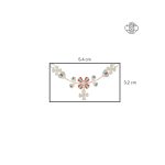 Turquoise Orange Petal Delight 925 Silver Necklace Earrings Set