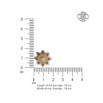 Dimensions of 92.5 sterling silver flower ear studs