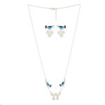 Nature's Delight 925 silver necklace earrings set