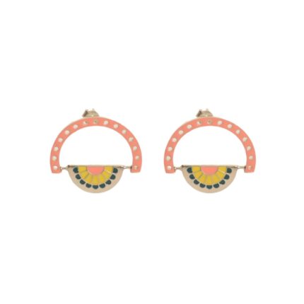 Semi-circular 92.5 sterling silver earrings inspired by Sunrise