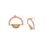 Semi-circular 92.5 sterling silver earrings inspired by Sunrise