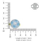 Dimensions of 92.5 sterling silver swastik rakhi with blue enamel