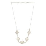 Filigree Floral 92.5 sterling silver necklace earrings set