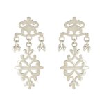 Filigree Floral 92.5 sterling silver necklace earrings set
