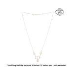 Floral Filigree Drop 925 Silver Necklace