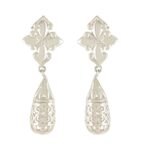 Filigree Drop 92.5 Sterling Silver Earrings