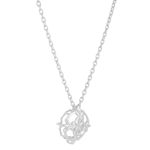 Lotus inspired 92.5 sterling silver rakhi cum pendant