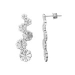 92.5 sterling silver zig zag flower earrings