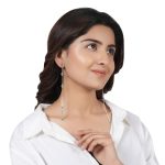 Blue Green 92.5 Sterling Silver Flower Leaf Shoulder Grazer Earrings