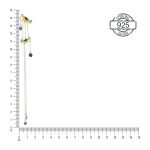 Blue Bird 92.5 Sterling Silver Shoulder Grazer Earrings