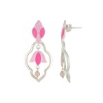 92.5 sterling silver dual shade enamel earrings inspired by taj mahal motifs