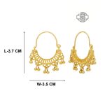 Gold Plated Semi-circular 92.5 Sterling Silver Hoops