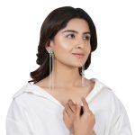 Blue Butterfly 92.5 Sterling silver Shoulder Grazer Earrings