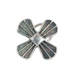 Engraved flower 92.5 sterling silver nose pin