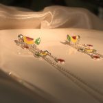 Red Bird 92.5 Sterling Silver Shoulder Grazer Earrings