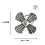 Engraved flower 92.5 sterling silver nose pin