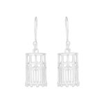 Cylindrical 92.5 Sterling Silver Filigree Jhumkis