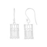 Cylindrical 92.5 Sterling Silver Filigree Jhumkis