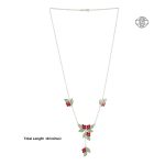 Enchanted Blossoms 925 Silver Necklace Earrings Set