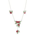 Enchanted Blossoms 925 Silver Necklace Earrings Set