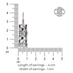 Dimensions of 92.5 sterling silver cylindrical delicate jali jhumkis with oxidized finish