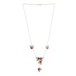 Enchanted Blossoms 925 Silver Necklace Earrings Set