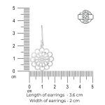 dimensions of 92.5 sterling silver flower filigree earrings