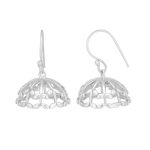 Leafy Floral 92.5 Sterling Silver Jhumkis