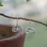 Leafy Floral 92.5 Sterling Silver Jhumkis