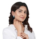 Filigree 92.5 Sterling Silver Turquoise Blue Drop Earrings