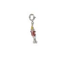 92.5 sterling silver kalash charm with red yellow enamel