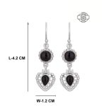 Black 92.5 sterling silver drop earrings