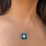 Blue Rangoli 925 Silver pendant