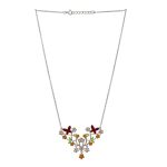 Butterfly delight 925 silver necklace earrings set