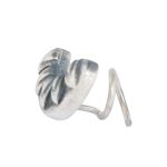 Semi-circular floral 92.5 sterling silver nose pin