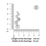 92.5 sterling silver zig zag flower earrings with oxidized finish