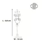 Dimensions of oxidized 92.5 sterling silver floral dangler earrings