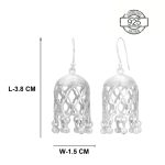 Dimensions of 92.5 sterling silver mughal jali inspired jhumkis