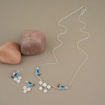 Nature's Delight 925 silver necklace earrings set