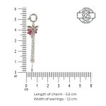 92.5 sterling silver lotus charm with pink enamel