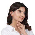 Bird 92.5 sterling silver ear studs with multi-colour enamel