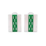 Rain 92.5 sterling silver earrings with green enamel